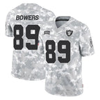 BIPIHUC LV.Raiders #89 Brock Bowers Player Arctic Camo Salute to Service Limited  Stitched Jerseys
