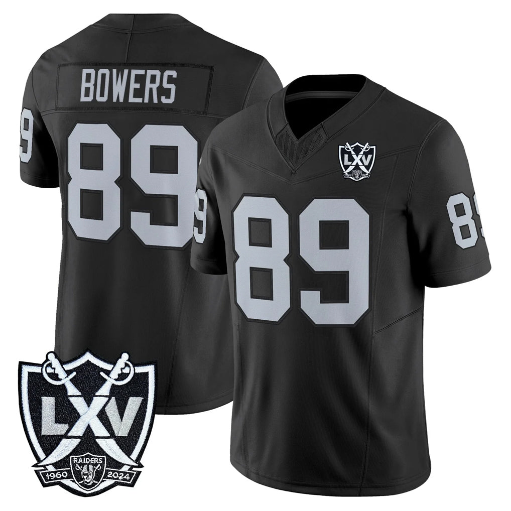 BIPIHUC LV.Raiders #89 Brock Bowers Player Black 2026 Vapor Limited Home Game Stitched Jerseys