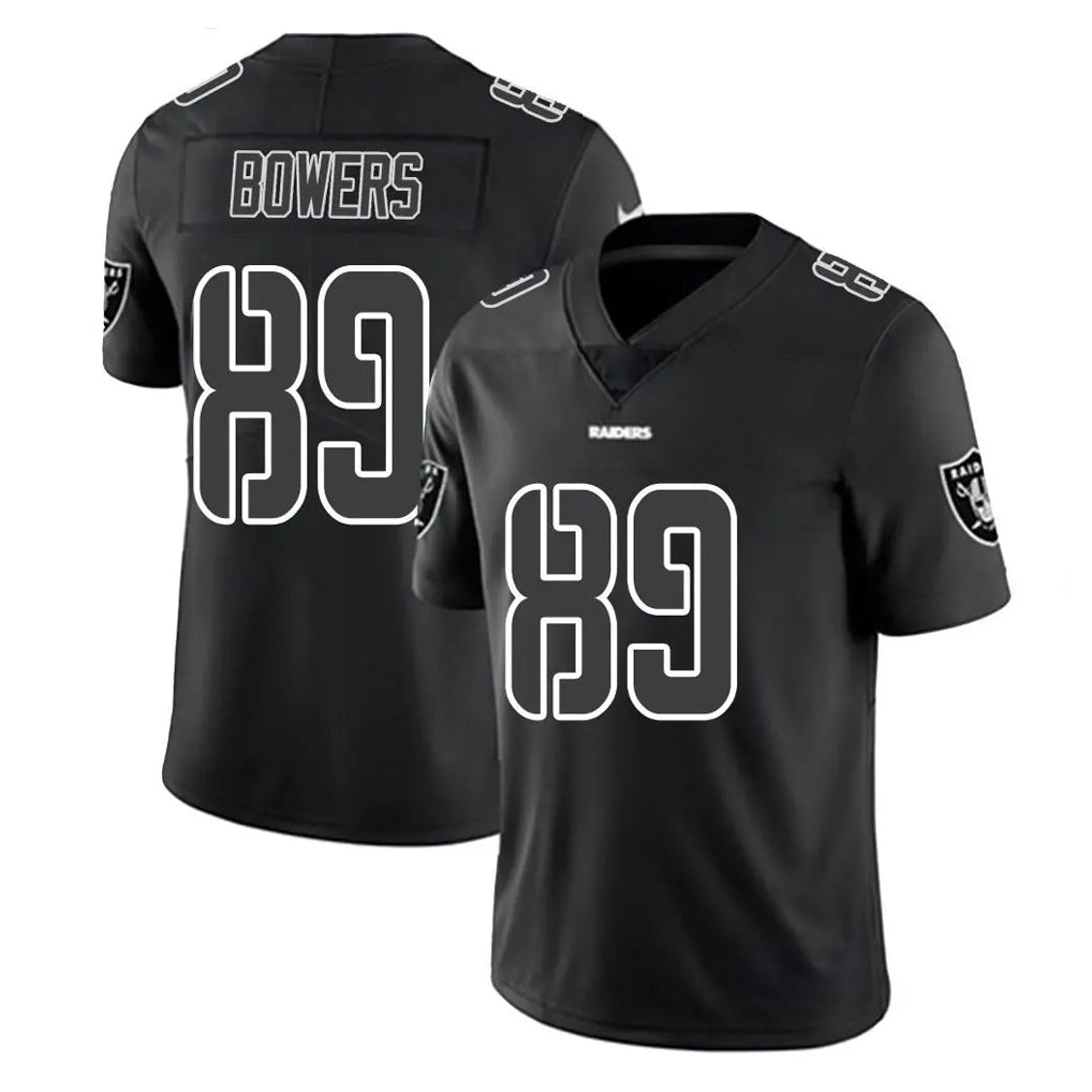 BIPIHUC LV.Raiders #89 Brock Bowers Player Black Limited Black Impact Home Game Stitched Jerseys