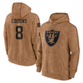 BIPIHUC LV.Raiders #8 Kirk Cousins Player Brown Salute to Service Hoodies Limited Game Stitched Jerseys