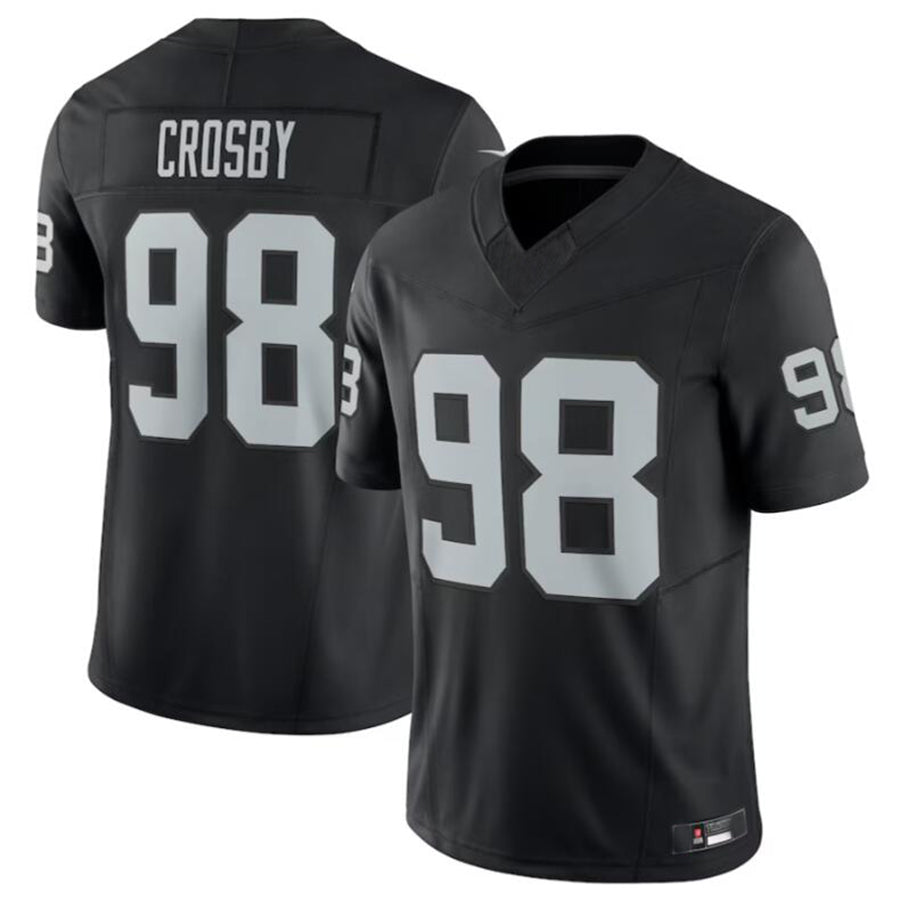 BIPIHUC LV.Raiders #98 Maxx Crosby Black Vapor F.U.S.E. Limited Jersey American Stitched Jersey
