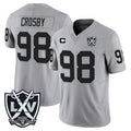 BIPIHUC LV.Raiders #98 Maxx Crosby Player Gray 2026 Vapor Limited Home Game Stitched Jerseys