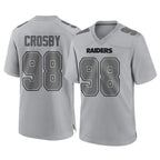 BIPIHUC LV.Raiders #98 Maxx Crosby Player Gray Atmosphere Fashion Limited Game Stitched Jerseys