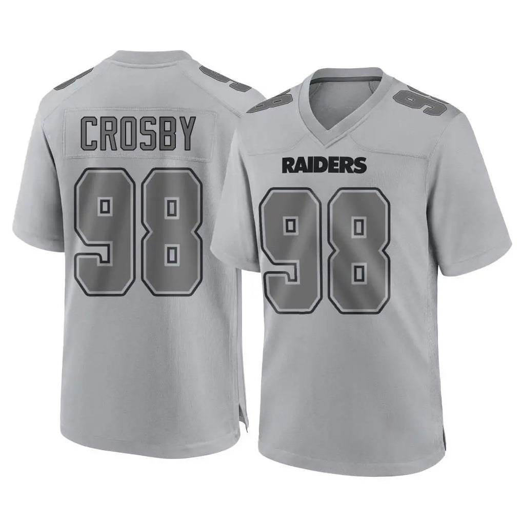 BIPIHUC LV.Raiders #98 Maxx Crosby Player Gray Atmosphere Fashion Limited Game Stitched Jerseys
