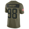 BIPIHUC LV.Raiders #98 Maxx Crosby Player Salute To Service Limited Olive Stitched Jerseys