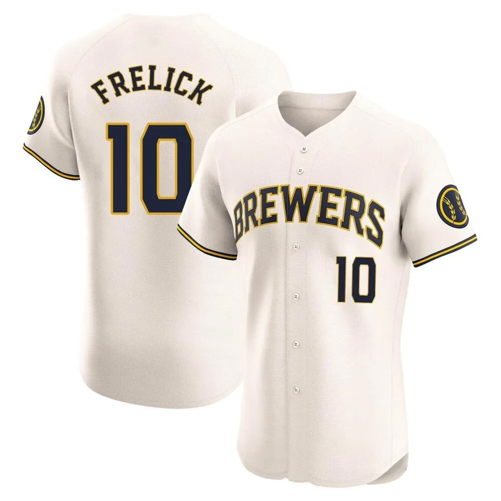BIPIHUC M.Brewers #10 Sal Frelick Player Cream Home Limited Elite Stitched Jerseys