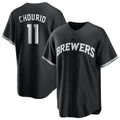 BIPIHUC M.Brewers #11 Jackson Chourio Player Black Game Home Stitched Jerseys