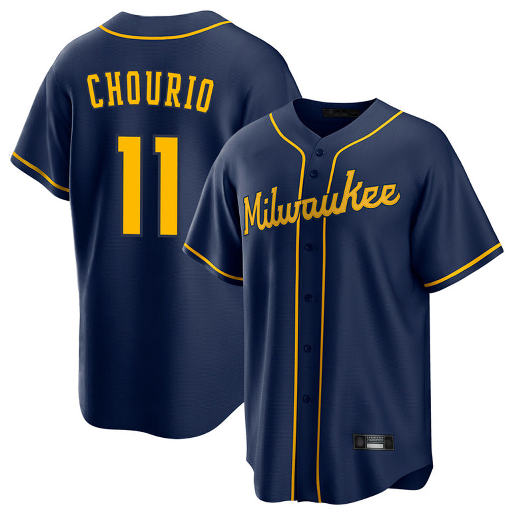 BIPIHUC M.Brewers #11 Jackson Chourio Player Navy Home Game Stitched Jerseys