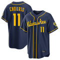 BIPIHUC M.Brewers #11 Jackson Chourio Player Navy Home Stadium Game Stitched Jerseys