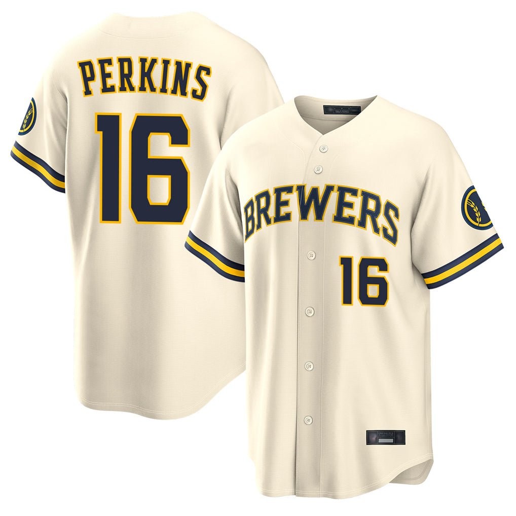 BIPIHUC M.Brewers #16 Blake Perkins Player Cream Home Limited Stitched Jerseys