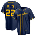 BIPIHUC M.Brewers #22 Christian Yelich Player Navy Home Game Stitched Jerseys
