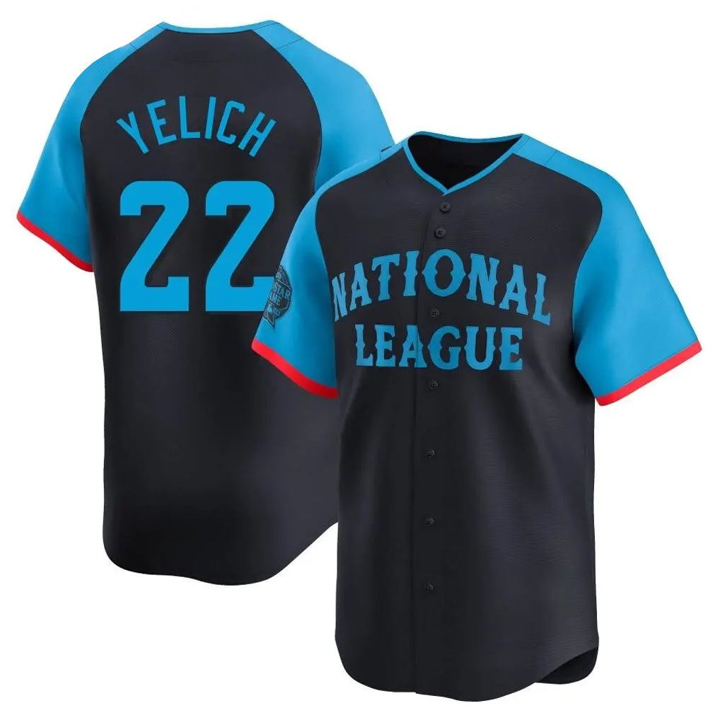 BIPIHUC M.Brewers #22 Christian Yelich Player Navy Limited National League All-Star Home Game Stitched Jerseys