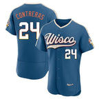 BIPIHUC M.Brewers #24 William Contreras Player Blue 2026 City Connect Home Limited Elite Stitched Jerseys