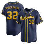 BIPIHUC M.Brewers #32 Jacob Misiorowski Player Navy Home Limited Stitched Jerseys