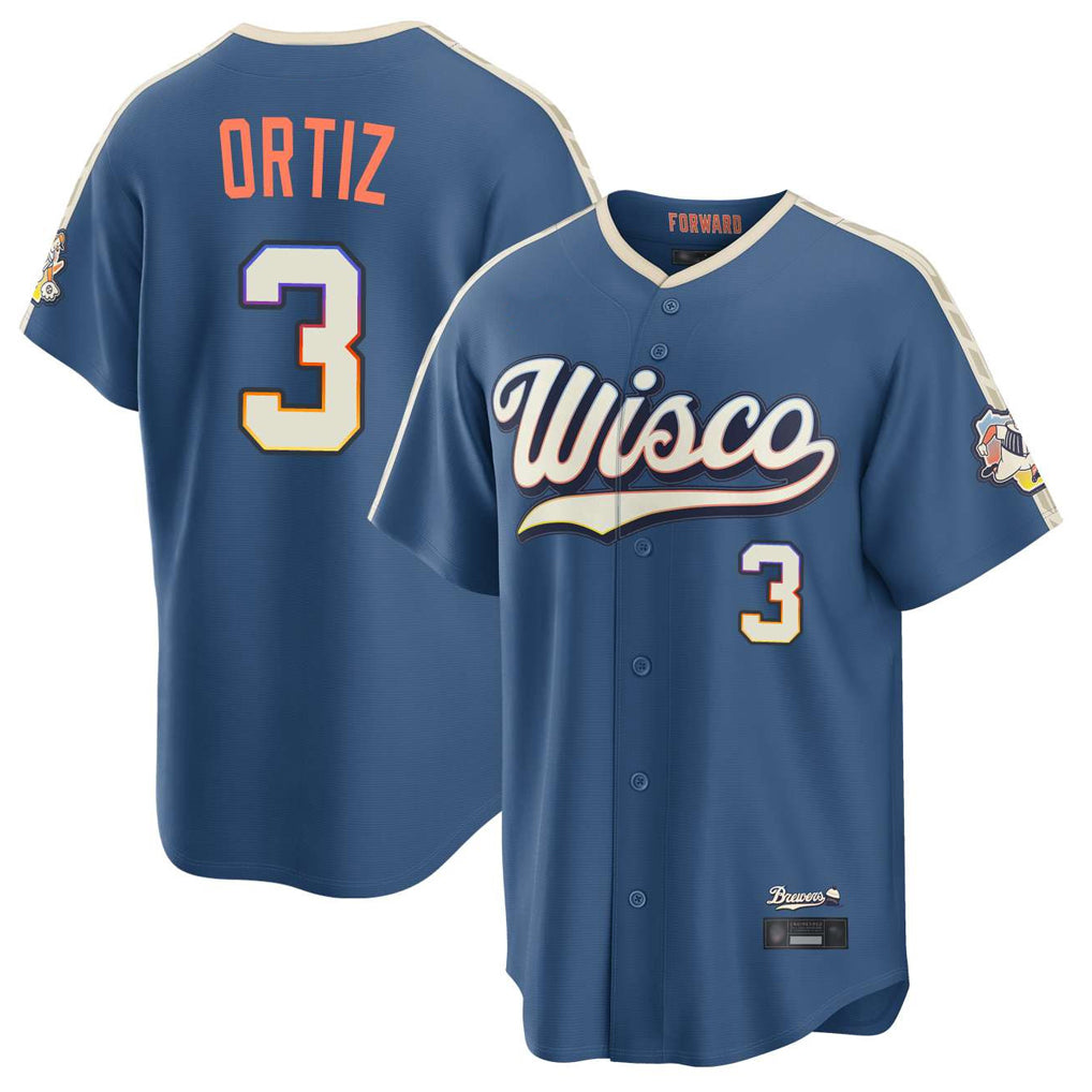 BIPIHUC M.Brewers #3 Joey Ortiz Player Blue 2026 City Connect Home Game Stitched Jerseys