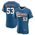 BIPIHUC M.Brewers #53 Brandon Woodruff Player Blue 2026 City Connect Home Limited Elite Stitched Jerseys