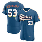 BIPIHUC M.Brewers #53 Brandon Woodruff Player Blue 2026 City Connect Home Limited Elite Stitched Jerseys