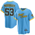 BIPIHUC M.Brewers #53 Brandon Woodruff Player Light Blue City Connect Home Game Stitched Jerseys