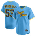 BIPIHUC M.Brewers #53 Brandon Woodruff Player Light Blue City Connect Home Limited Stitched Jerseys