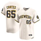 BIPIHUC M.Brewers #65 Nestor Cortes Player Cream Home Limited Game Stitched Jerseys