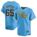 BIPIHUC M.Brewers #65 Nestor Cortes Player Light Blue City Connect Home Limited Stitched Jerseys
