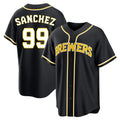 BIPIHUC M.Brewers #99 Gary Sanchez Player Black Fashion Out Home Game Stitched Jerseys
