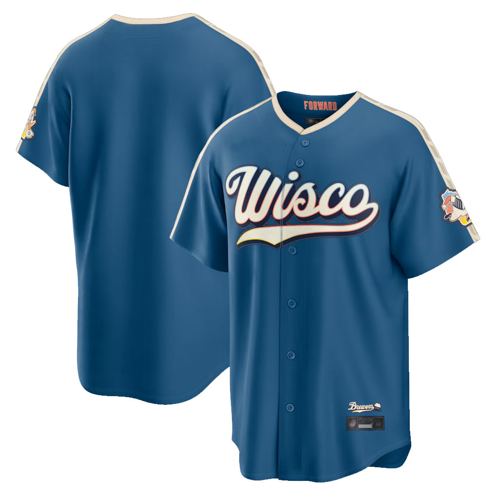 BIPIHUC M.Brewers Blank Player Blue 2026 City Connect Home Game Stitched Jerseys