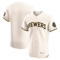 BIPIHUC M.Brewers Blank Player Cream Home Limited Elite Stitched Jerseys