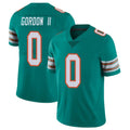 BIPIHUC M.Dolphins #0 Ollie Gordon II Player Aqua Limited Alternate Vapor Untouchable Home Game Stitched Jerseys