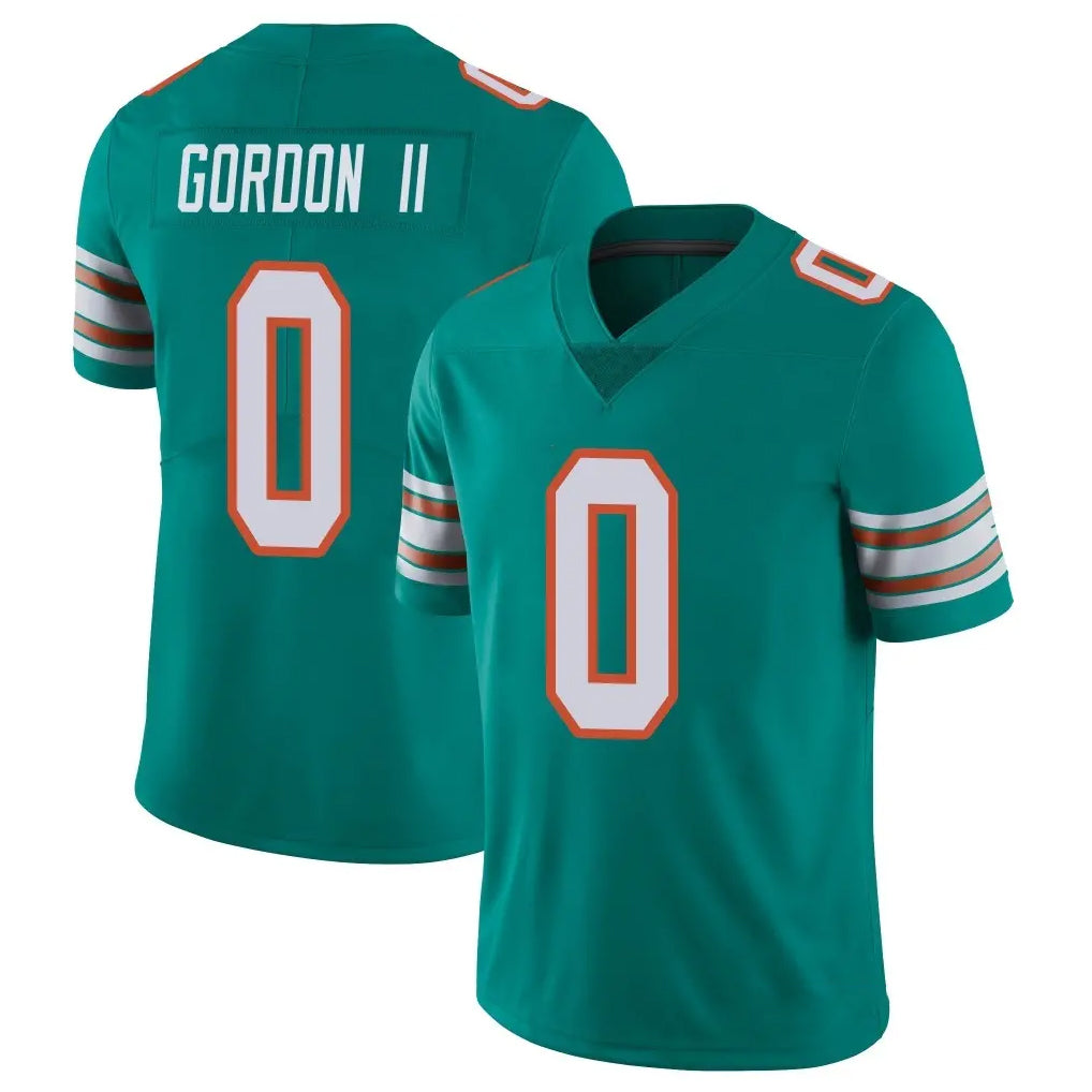 BIPIHUC M.Dolphins #0 Ollie Gordon II Player Aqua Limited Alternate Vapor Untouchable Home Game Stitched Jerseys