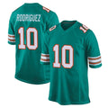 BIPIHUC M.Dolphins #10 Jacob Rodriguez Player Aqua Alternate Home Game Stitched Jerseys
