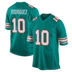 BIPIHUC M.Dolphins #10 Jacob Rodriguez Player Aqua Alternate Home Game Stitched Jerseys
