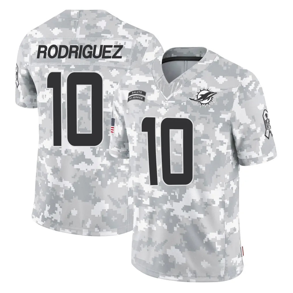BIPIHUC M.Dolphins #10 Jacob Rodriguez Player Arctic Camo Salute To Service Limited Game Stitched Jerseys