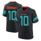 BIPIHUC M.Dolphins #10 Jacob Rodriguez Player Black Pitch Rivalries Collection Home Game Stitched Jerseys