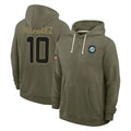 BIPIHUC M.Dolphins #10 Jacob Rodriguez Player Olive Salute to Service Pullover Hoodies Limited Stitched Jerseys