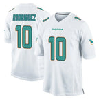 BIPIHUC M.Dolphins #10 Jacob Rodriguez Player White Home Game Stitched Jerseys