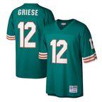 BIPIHUC M.Dolphins #12 Bob Griese Player Mitchell & Ness Aqua Legacy Replica Stitched Jerseys