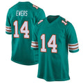 BIPIHUC M.Dolphins #14 Quinn Ewers Player Aqua Game Stitched Jerseys