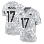 BIPIHUC M.Dolphins #17 Trey Moore Player Arctic Camo Salute To Service Limited Game Stitched Jerseys