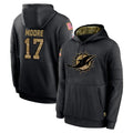 BIPIHUC M.Dolphins #17 Trey Moore Player Black Salute to Service Hoodies Limited Game Stitched Jerseys