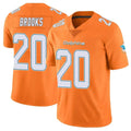 BIPIHUC M.Dolphins #20 Jordyn Brooks Player Orange Limited Home Game Stitched Jerseys