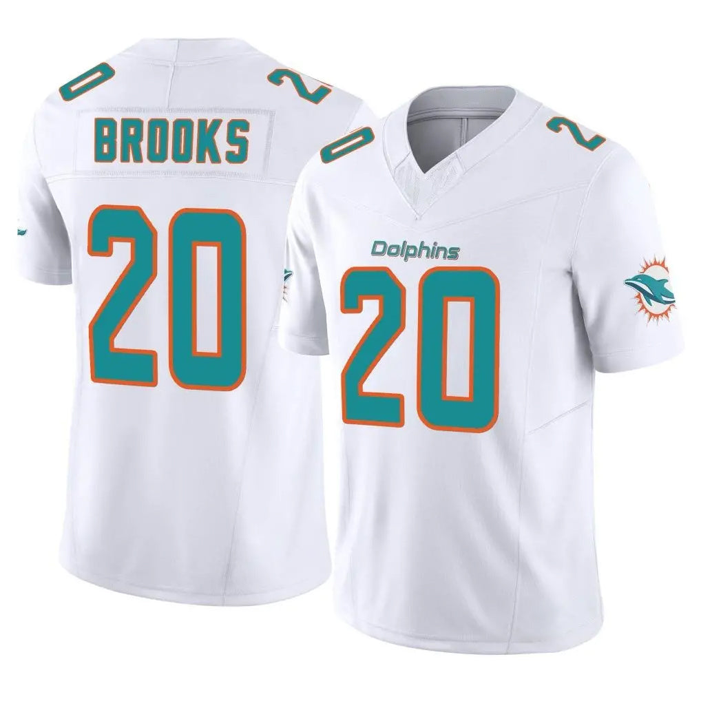 BIPIHUC M.Dolphins #20 Jordyn Brooks Player White Limited Vapor F.U.S.E. Home Game Stitched Jerseys