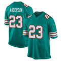 BIPIHUC M.Dolphins #23 Zayne Anderson Player Aqua Alternate Home Game Stitched Jerseys