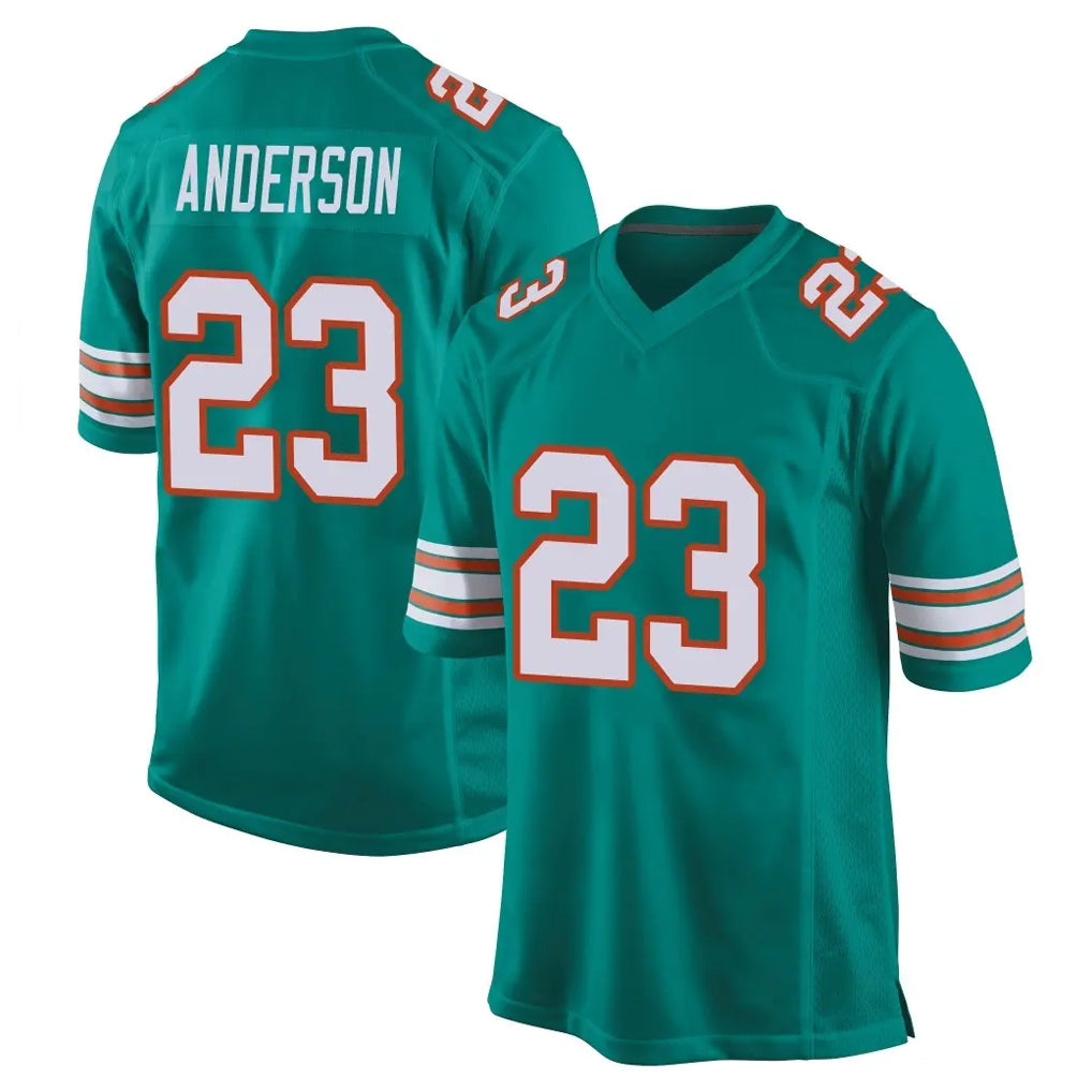 BIPIHUC M.Dolphins #23 Zayne Anderson Player Aqua Alternate Home Game Stitched Jerseys