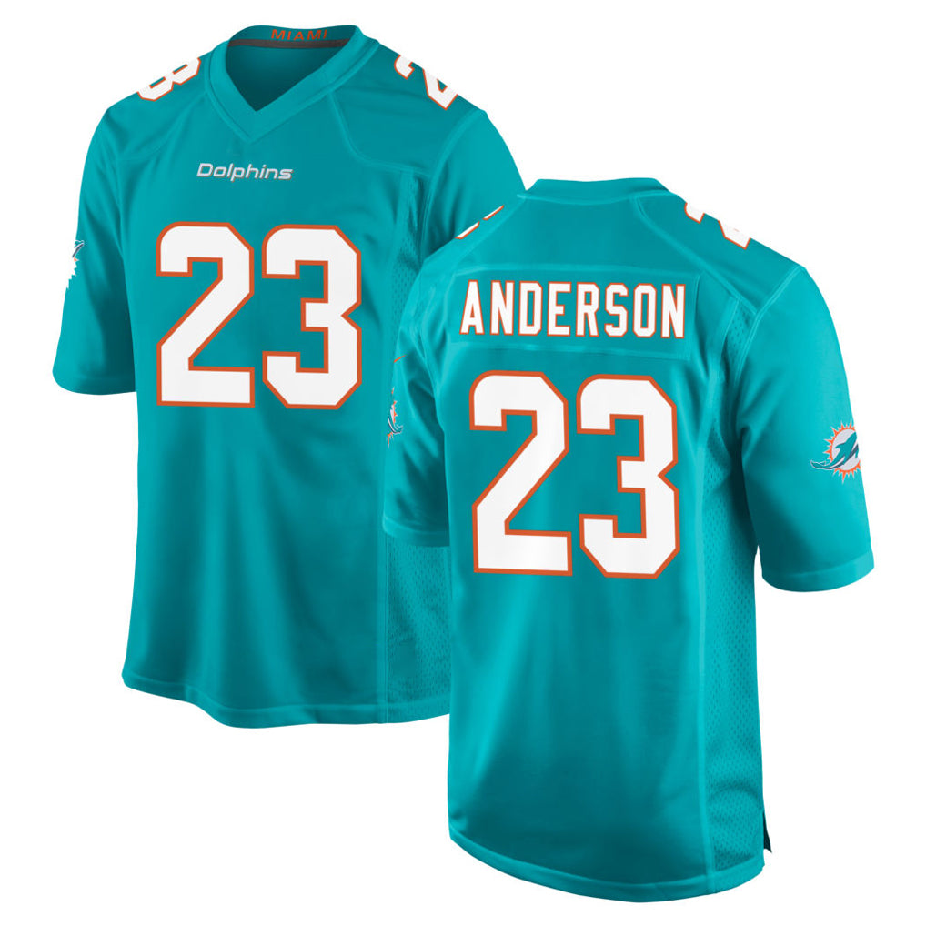 BIPIHUC M.Dolphins #23 Zayne Anderson Player Aqua Home Game Stitched Jerseys