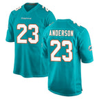 BIPIHUC M.Dolphins #23 Zayne Anderson Player Aqua Home Game Stitched Jerseys
