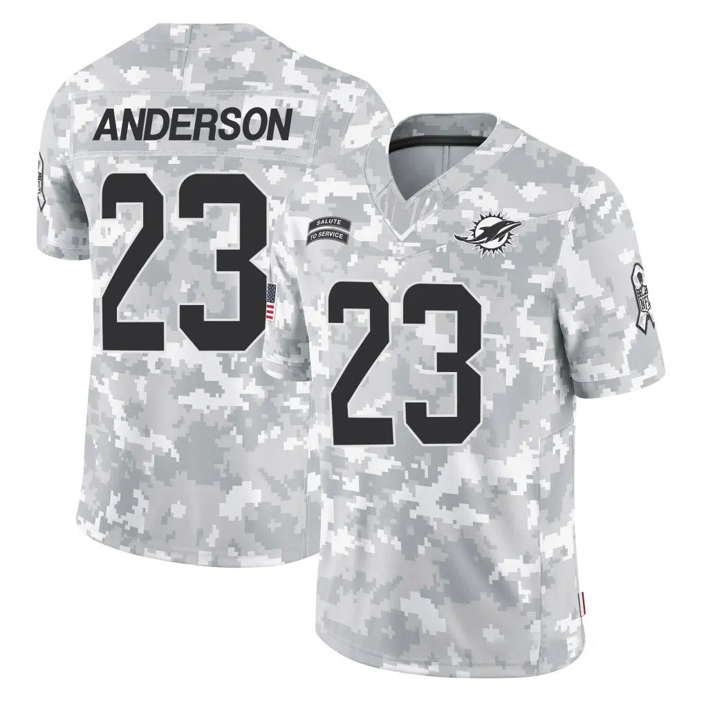 BIPIHUC M.Dolphins #23 Zayne Anderson Player Arctic Camo Salute To Service Limited Game Stitched Jerseys