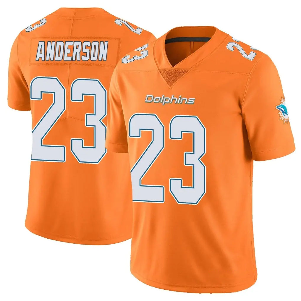 BIPIHUC M.Dolphins #23 Zayne Anderson Player Orange Limited Home Game Stitched Jerseys