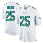 BIPIHUC M.Dolphins #25 Tyrel Dodson Player White Home Game Stitched Jerseys