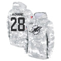 BIPIHUC M.Dolphins #28 De'Von Achane Player Arctic Camo Salute to Service Hoodies Limited Game Stitched Jerseys